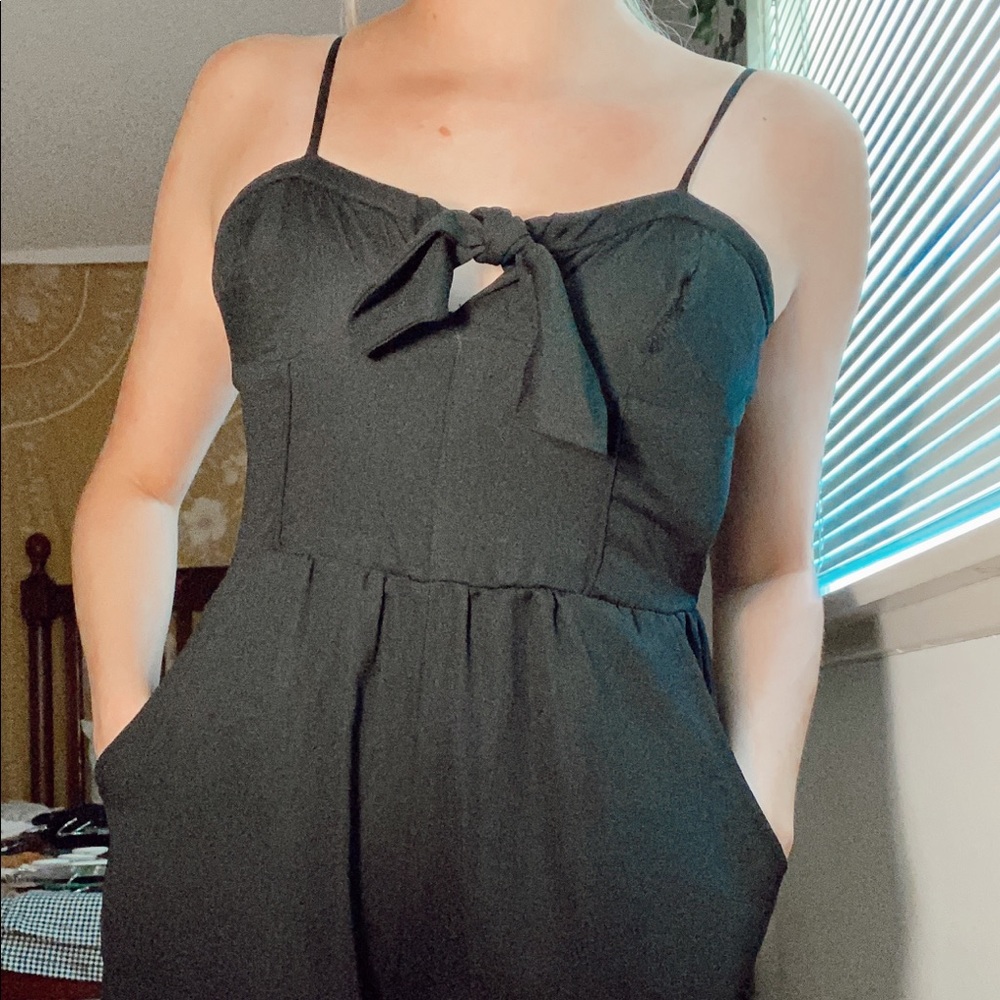 Black Tie Front Romper